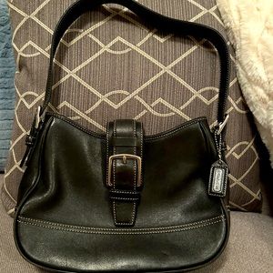 Coach purse (black) pebble leather
